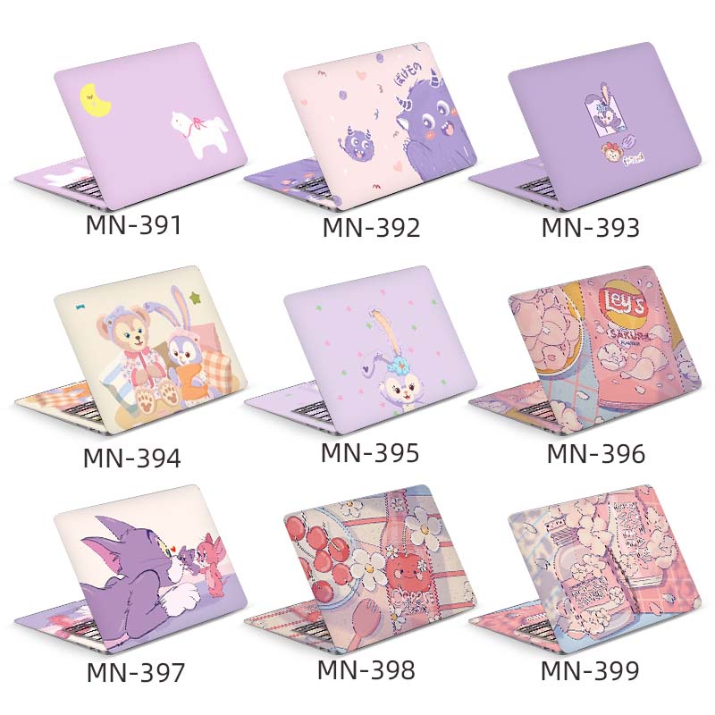 Miếng dán trang trí laptop màu tím dễ thương DIY