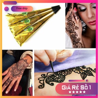 MỰC XĂM HENNA ĐEN VÀ 70 KHUÔN MINI