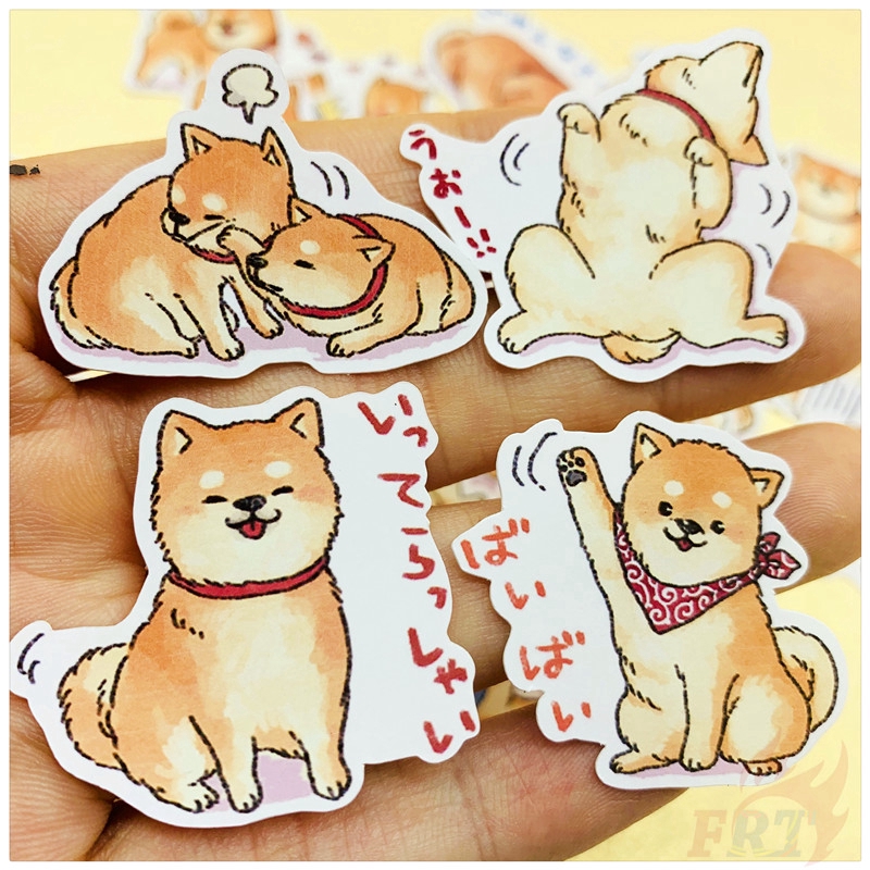 ❉ Japanese Akita & Shiba Inu - Dogs Pets Series 01 Diary Scrapbooking Stickers ❉ 40Pcs/Set DIY Decals Stickers for Album Laptop Scrapbooks