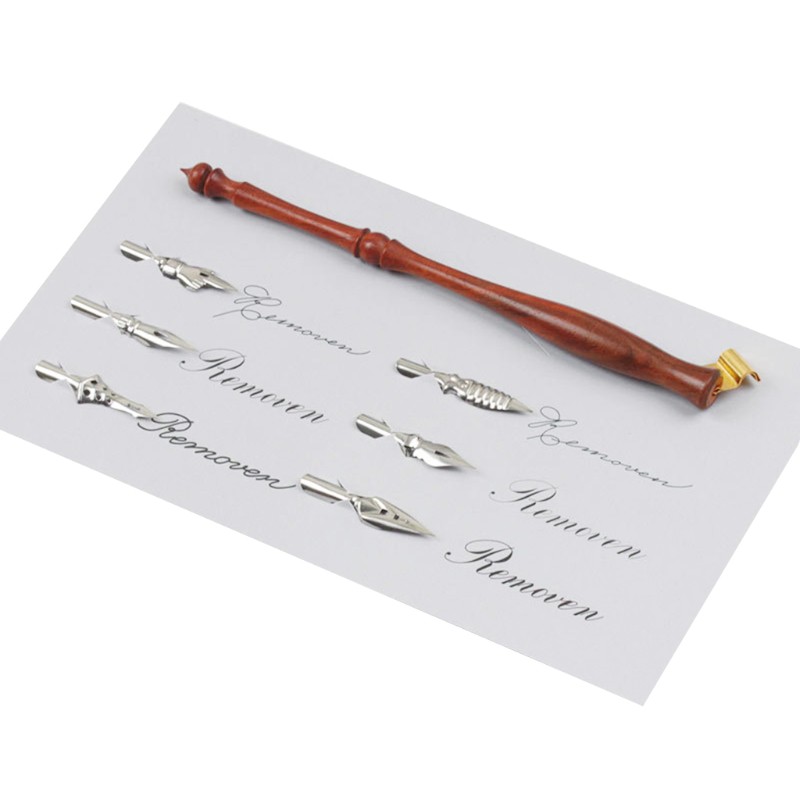 Hộp Đựng Bút Viết Thư Pháp 10 Màu Kèm 6 Ngòi Bút