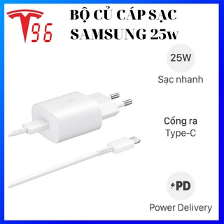Bộ củ cáp sạc type c chính hãng samsung 25w chân type c cho samsung và các dòng android chân sạc type c