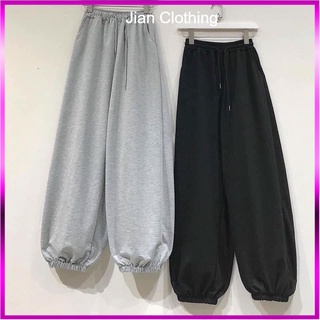 💃Quần Nỉ Jogger Trơn Ống Rút Dáng Rộng Unisex 2 Màu Jian Clothing