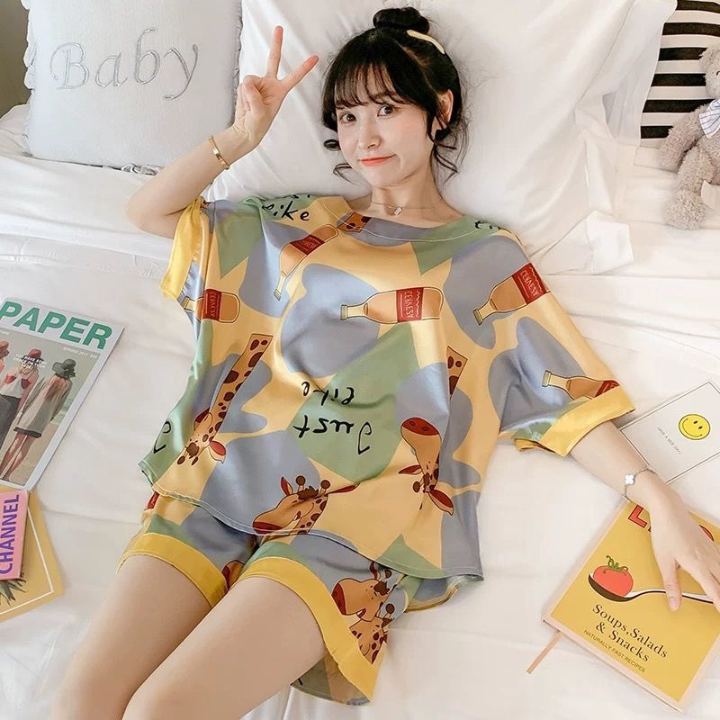  Set Đồ Ngủ Ngắn Vải Lụa Phong Cách Hàn Quốc Quyến Rũ Dành Cho Nữ | BigBuy360 - bigbuy360.vn