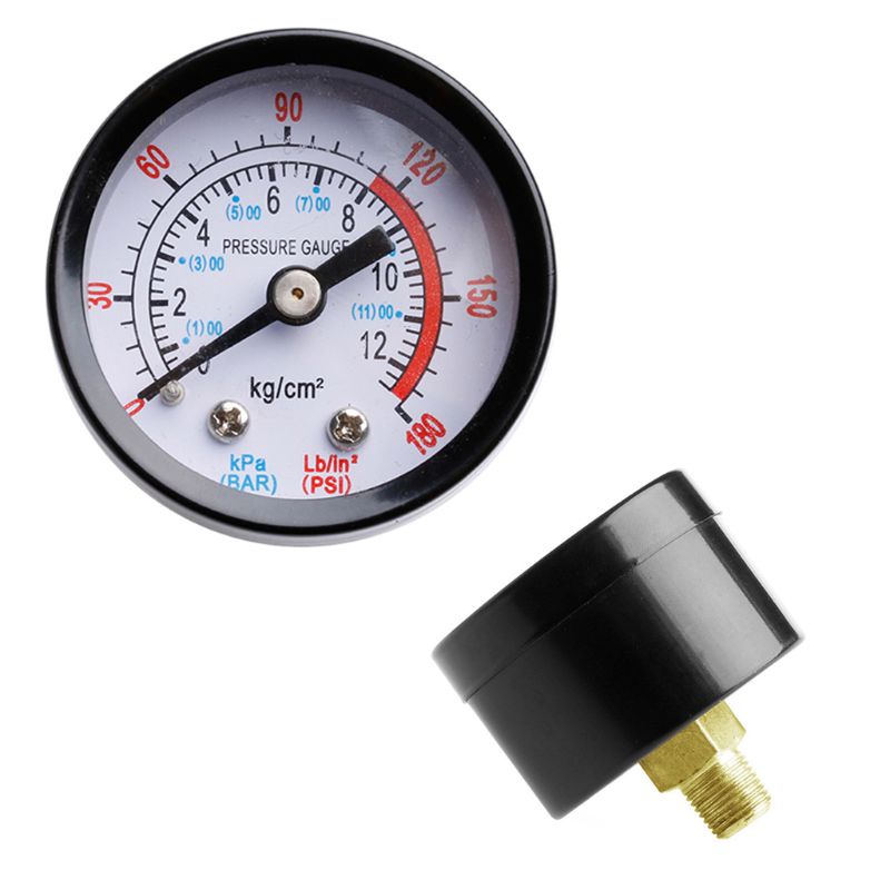 Đồng Hồ Đo Áp Suất Khí Nén 0-12 Thanh 0-180PSI Mới