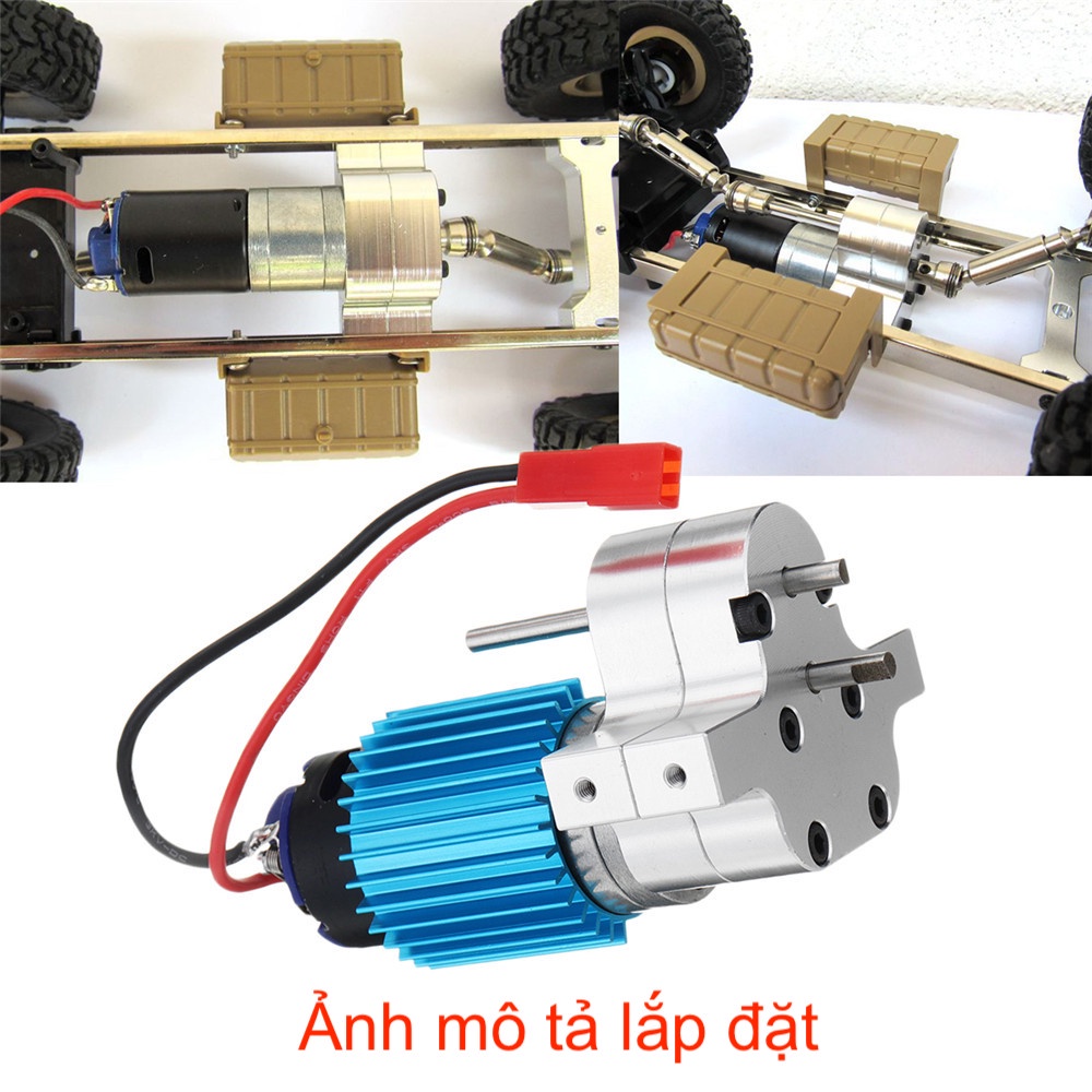 Hộp số xe điều khiển từ xa WPL / JJRC  Q60 / Q61 động cơ giảm tốc 370 - tặng kèm 1 cặp giắc nối jst