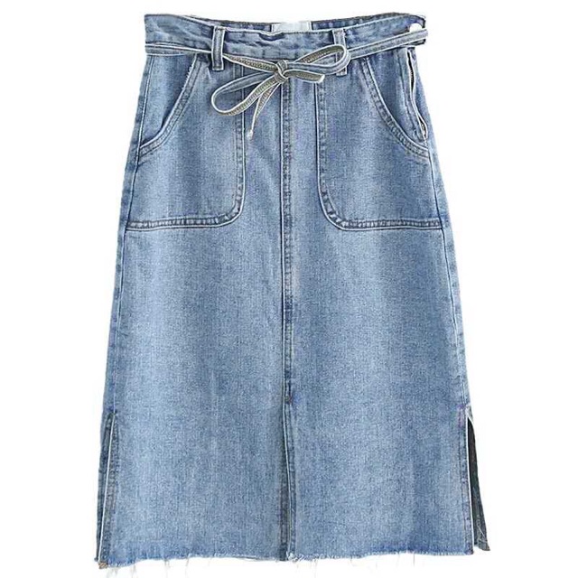 CHÂN VÁY BÒ DÀI XẺ QUẢNG CHÂU MS14826 (B5-2)