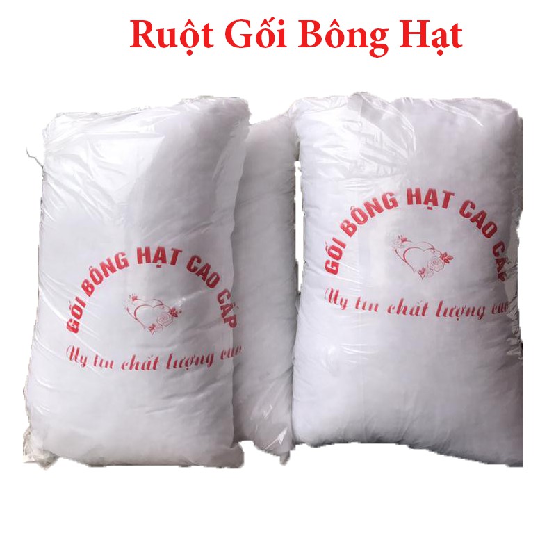( GIÁ XƯỞNG) Ruột gối nằm bông hạt loại vải mềm, Ruột gối da báo cao cấp (Áo gối mềm, bông trắng đẹp, khó bị xẹp)