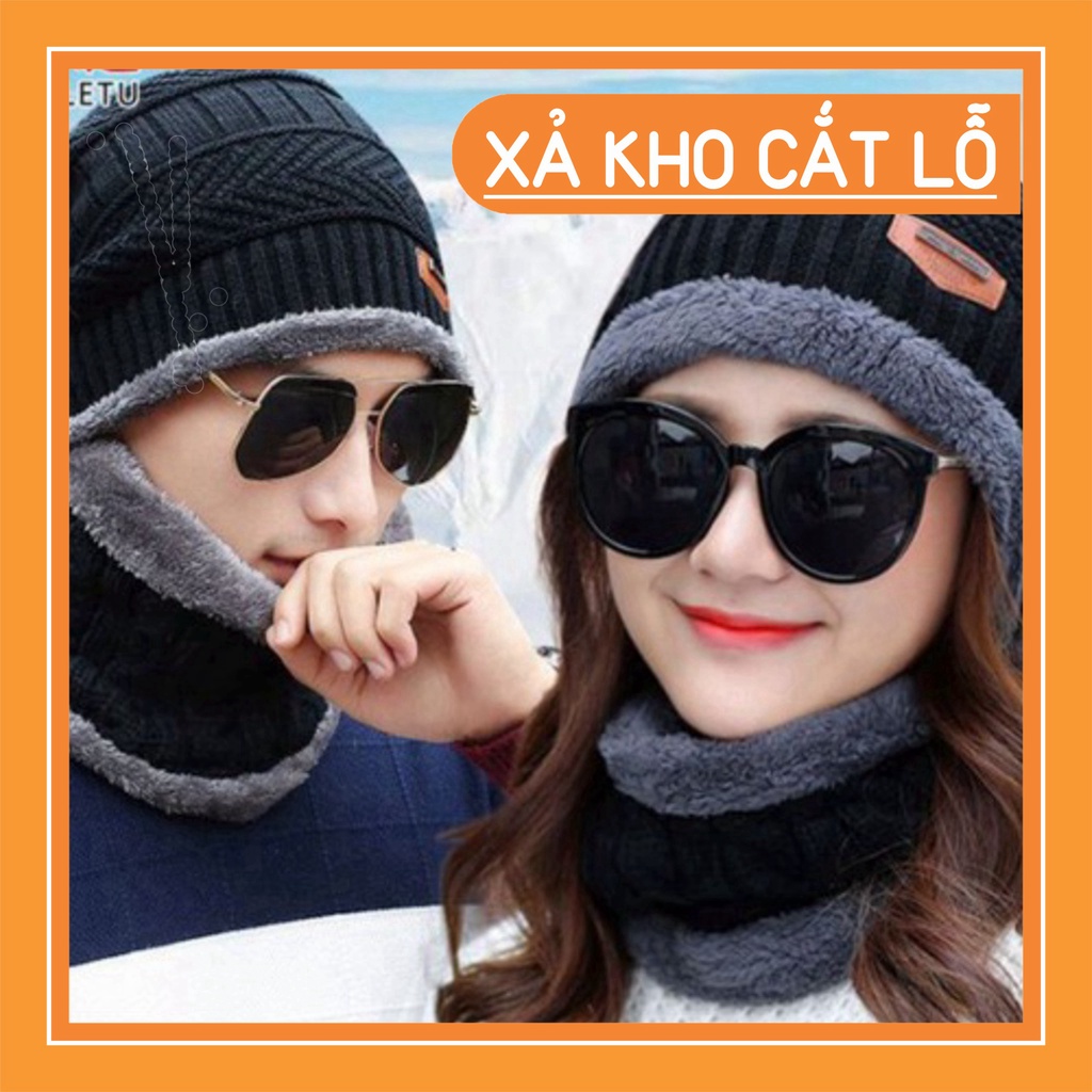 MŨ LEN NAM NỮ KÈM KHĂN CỔ HÀN QUỐC CAO CẤP HÀNG HÓT