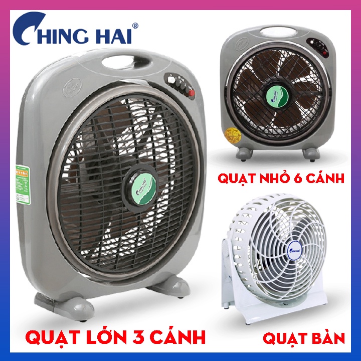 Quạt hộp Chinghai BF168 / BF1688 hàng chính hãng, chế độ tự ngắt khi đổ. Quạt để bàn Chinghai HD606