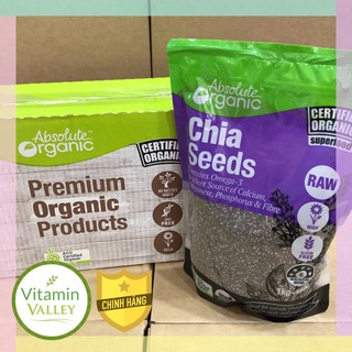 [NK CHÍNH HÃNG] Gói 1Kg Hạt Chia Úc Absolute Organic Chia Seeds