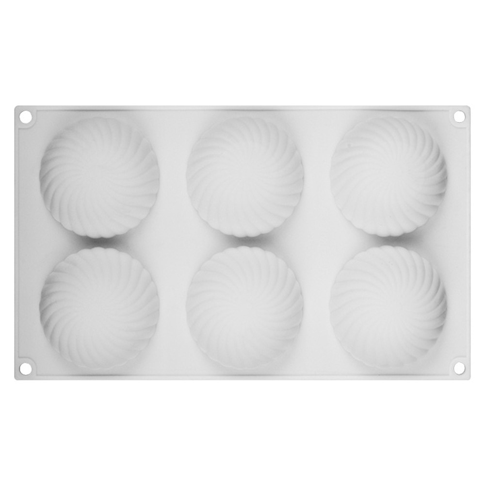 Khuôn Silicone Làm Bánh Mousse Pudding/Thạch Rau Câu 6 Lỗ DIY