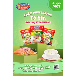 Thùng 30 gói Cháo dinh dưỡng tổ yến vị thịt bằm, bò bằm rau củ, cá hồi tôm