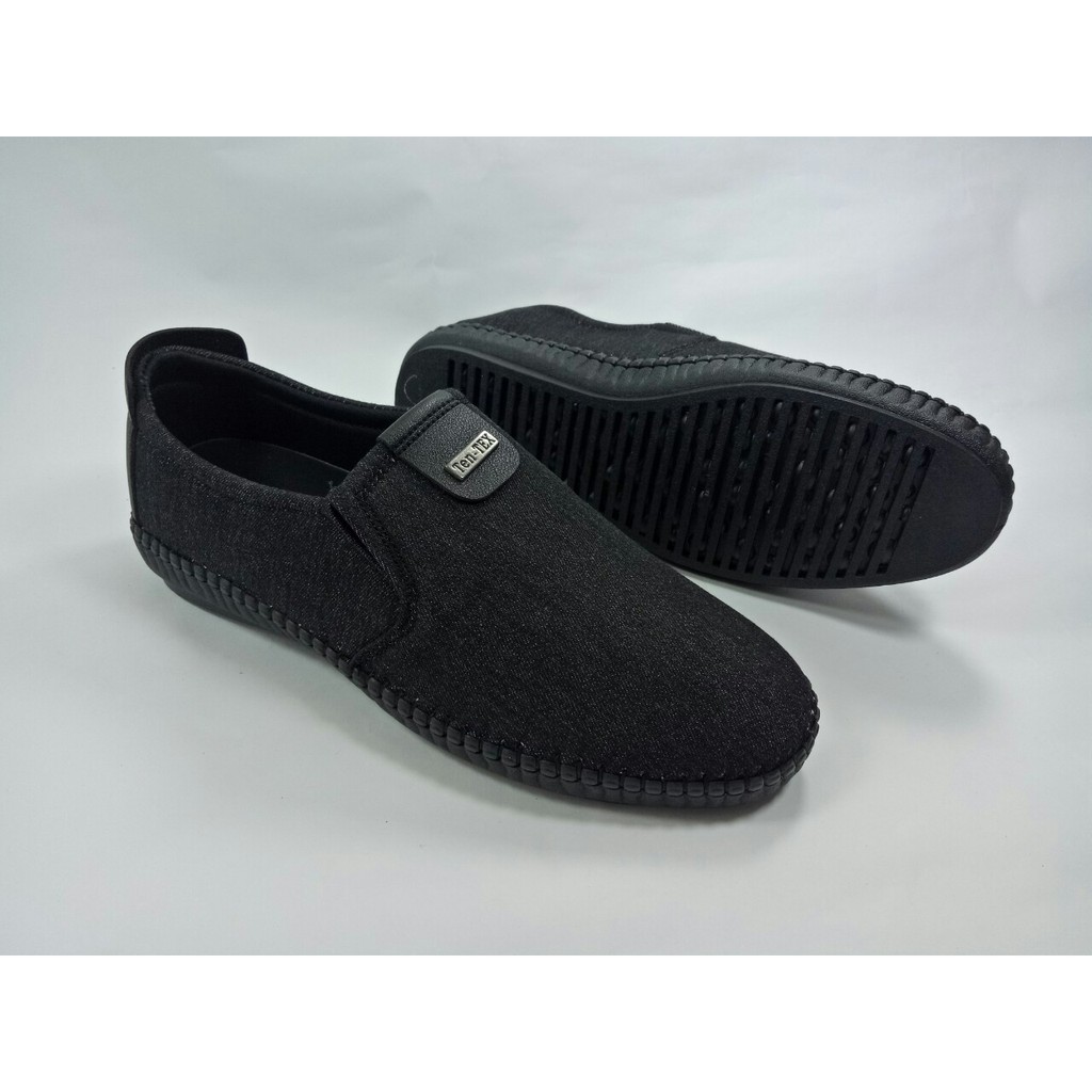 Giày lười vải jean nam màu đen đế khâu chắc X86fashion-VJEAN01 | BigBuy360 - bigbuy360.vn