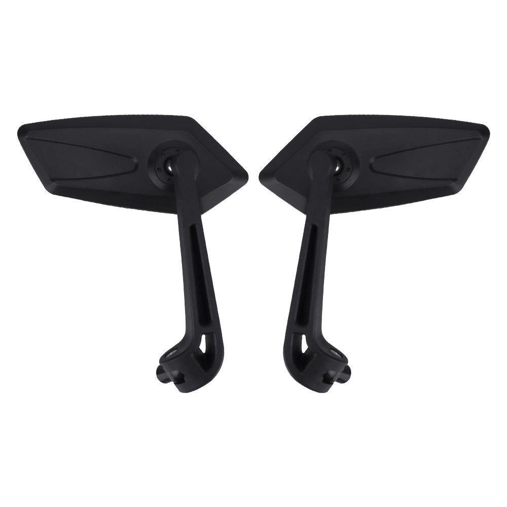 Set 2 gương chiếu hậu MMULCK gắn tay lái xe máy cafe racer màu trắng đen