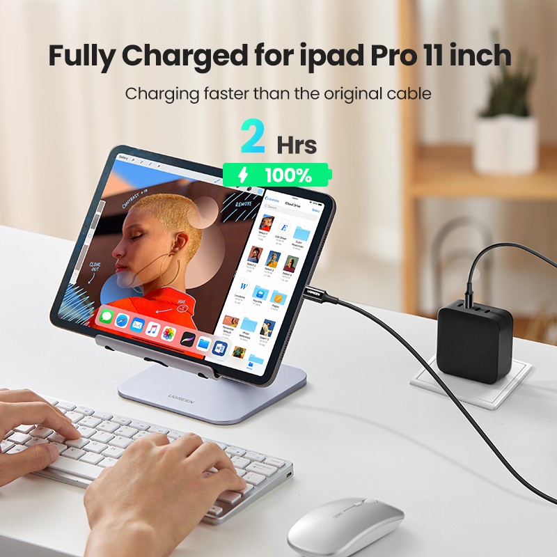 Dây cáp sạc nhanh UGREEN 4.0/3.0 5A 100W USB C