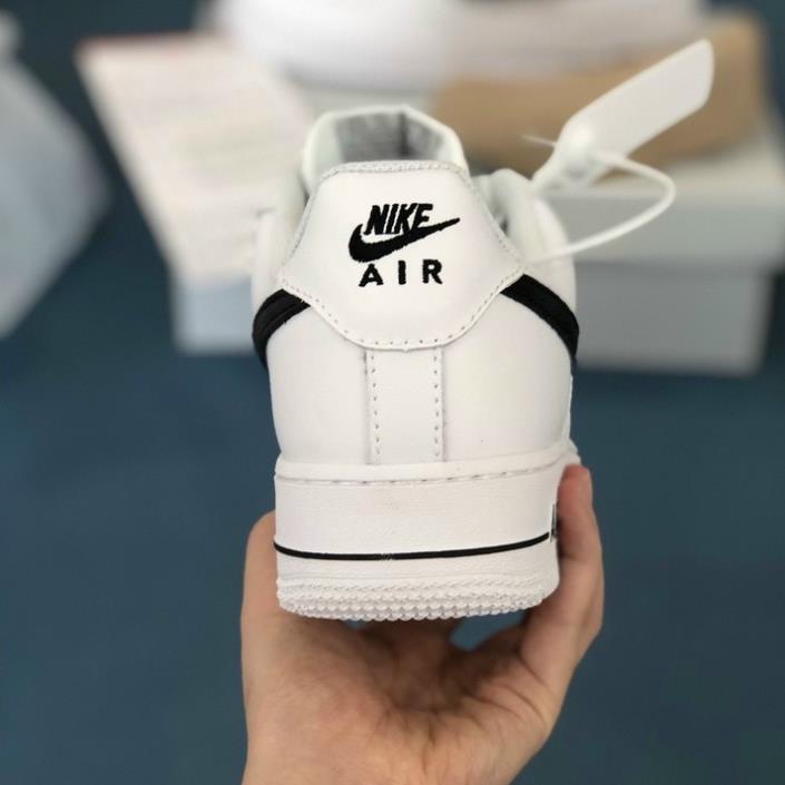Giày_Nike Trắng vệt đen Air Force 1, Af1 white black Hàng Đẹp Full Box Bill hót nhất 2022 nam và nữ VBJ