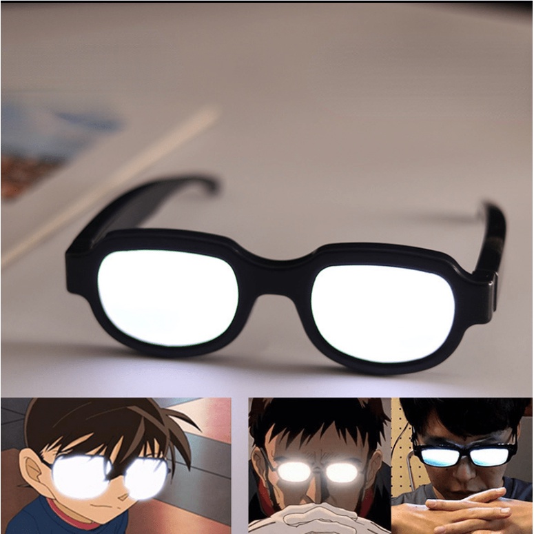 Detective Conan with the same led colored luminous glasses party bar bounce photo props