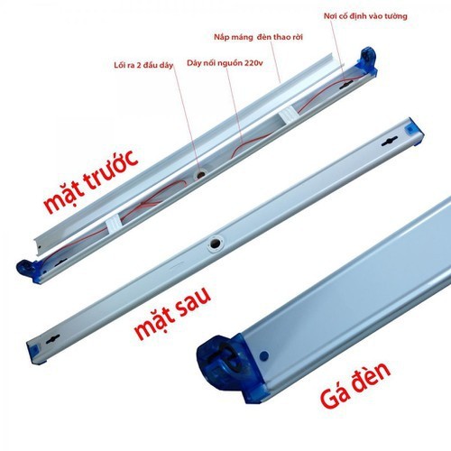 2 Máng đèn led đơn 1,2m - máng đèn led 1m2