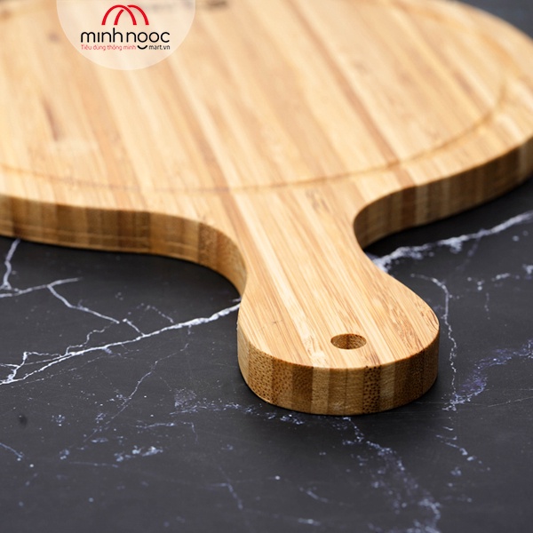 [Chính hãng] Thớt tre Chef Studio hình tròn có tay cầm 36x25x1.5cm, MSP-CB42. Cắt, thái rau củ, dùng decor, bày trí.