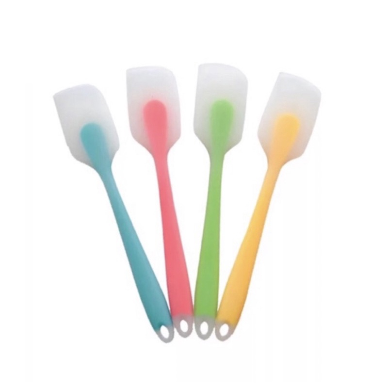 Spatula - Phới dẹt silicon 21cm đúc nguyên khối dùng để trộn bột làm bánh, lật bánh