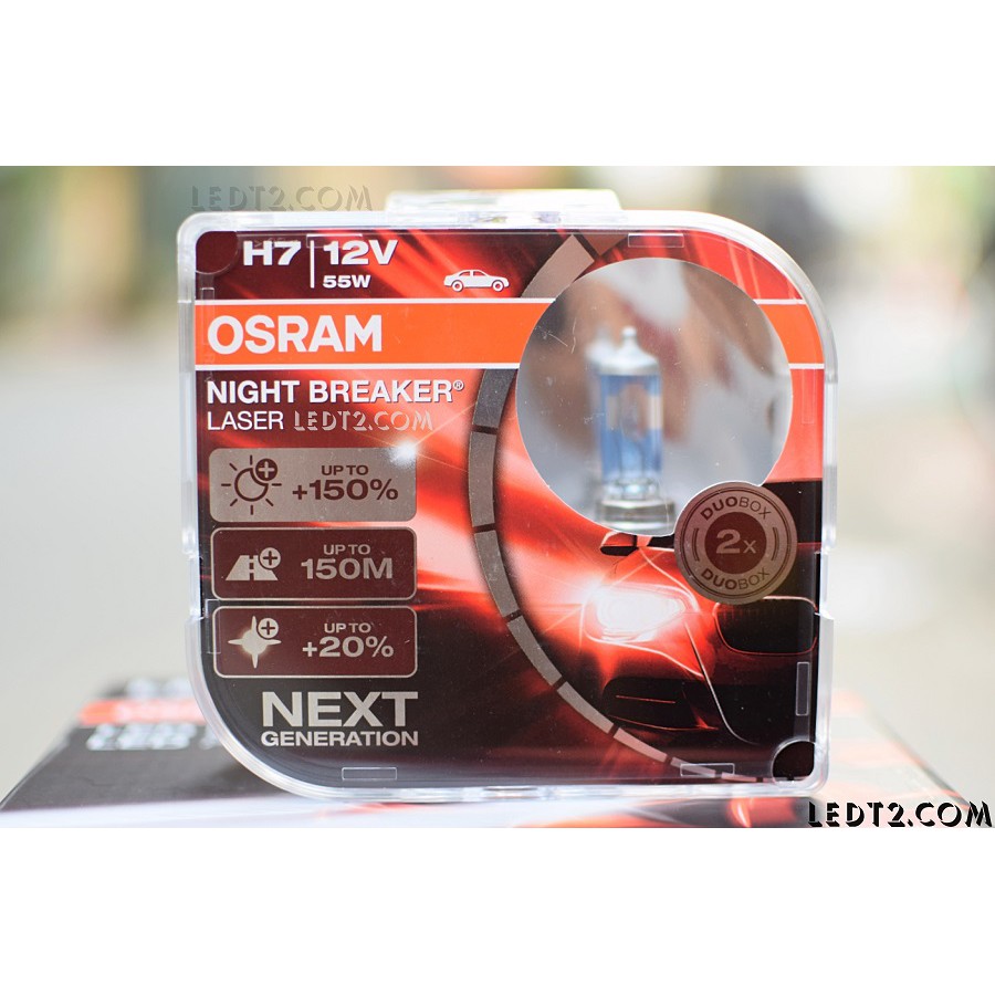 Đèn pha Halogen Osram Night Breaker Laser +150%  [SL: 1 bóng]