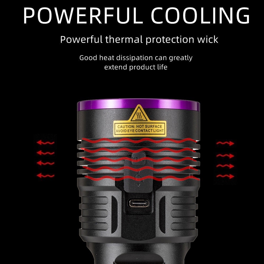 Đèn pin ALONEFIRE H42UV 60W UV siêu sáng 365nm UV hiệu quả cao