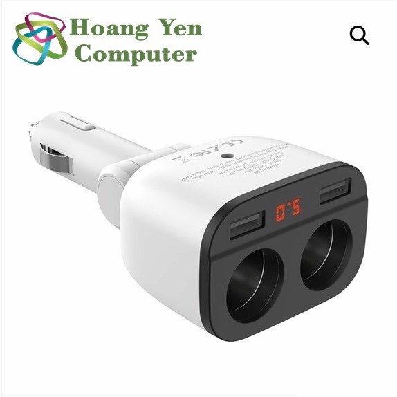 Cốc Sạc Xe Hơi Hoco Z28 Power Ocean 2 Cổng Tẩu Sạc, 2 Cổng Sạc USB - BH 1 Năm - Hoàng Yến Computer