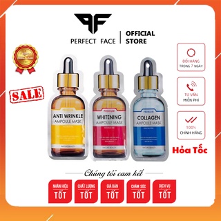 [Combo] Mặt nạ tinh chất Collagen tươi Nature Beauty Collagen + Whitening + Anti Wrinkle Ampoule Mask Perfect Face - P39