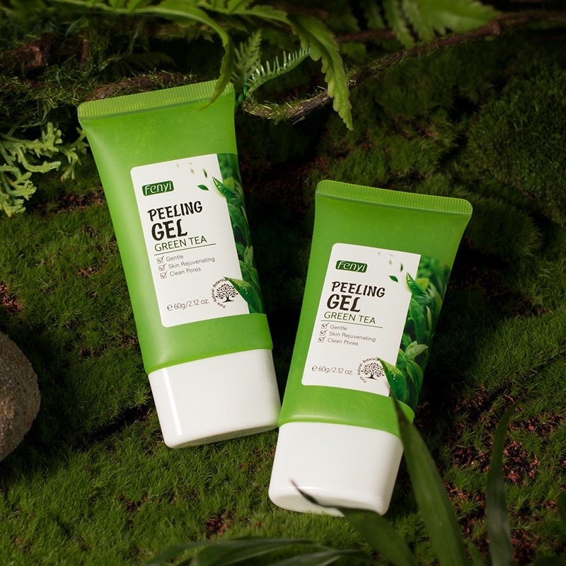 Tuýp Tẩy Da Chết Trà Xanh GEL FENYI PEELING GREEN TEA Trắng Da Tri Mụn Hút Dầu Nhờn Gel Tẩy Tế Bào Da Chết FENYI LAIKOU