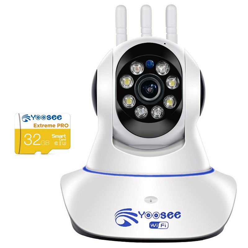 Camera IP wifi Yoosee HK215S tích hợp 4 đèn hồng ngoại 4 đèn sáng - có màu ban đêm (3 PHÂN LOẠI TUỲ CHỌN)