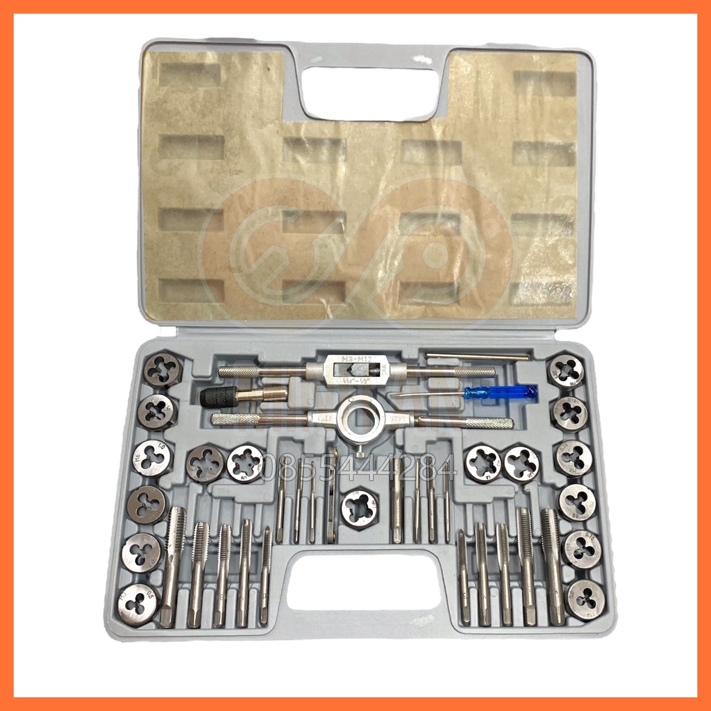 Taro ren 40 chi tiết bộ tạo ren trong và ngoài hợp kim siêu cứng , nhổ ốc gẫy 6pc