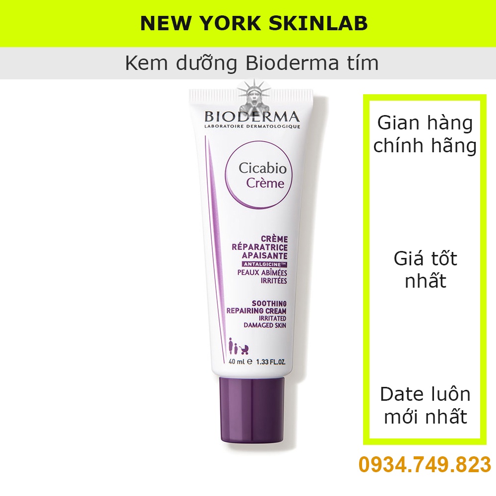 Kem dưỡng Bioderma Cicabio Cream (40ml), cấp ẩm, phục hồi da