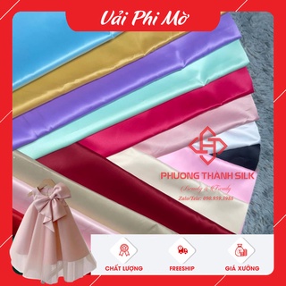 Vải Phi Mờ dày cứng, Vải may đầm công chúa, Vải áo cưới, Vải in làm cờ, làm hoa vải PHƯƠNG THÀNH SILK