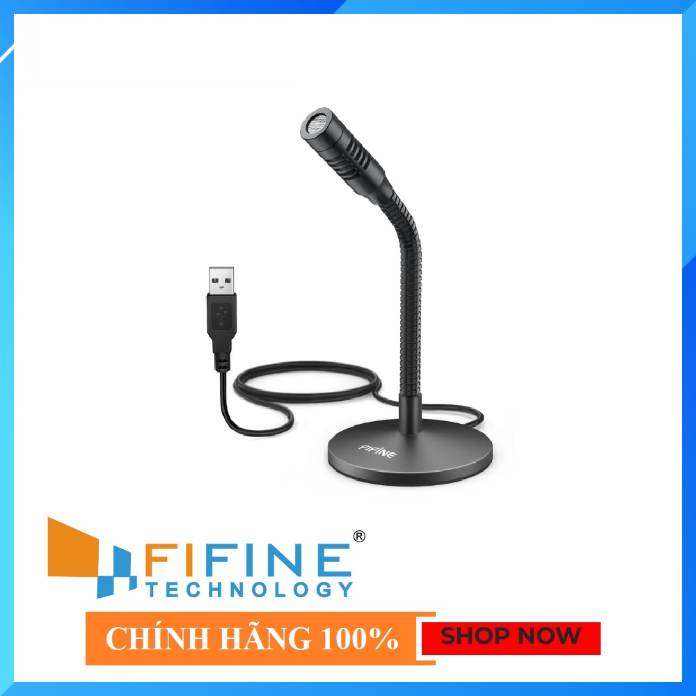 FIFINE K050 - HÀNG CHÍNH HÃNG - Mic thu âm Mini để bàn cổng USB dành cho Máy tính