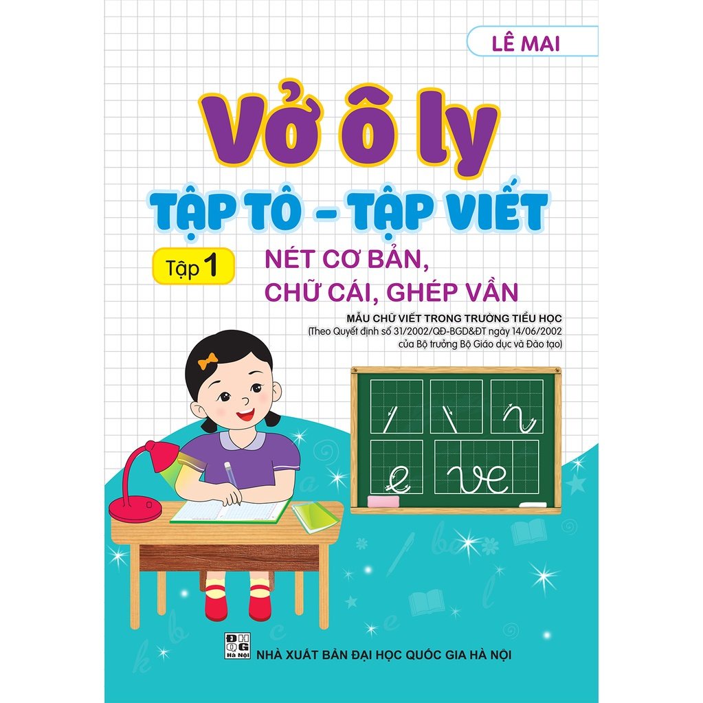 Sách Combo 5 cuốn: Vở ô li tập tô tập viết và vở ô li có mẫu chữ - ndbooks