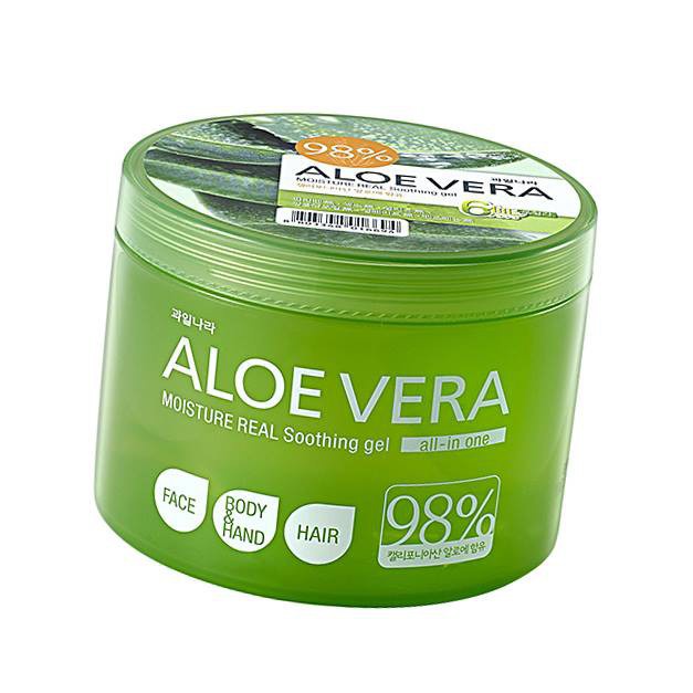 Gel dưỡng da lô hội Welcos Aloe Natura Moisture Real Smoothing tái tại và dưỡng mềm da Hàn Quốc 300g