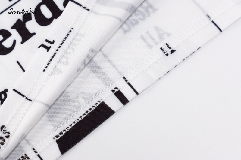 Đầm Dài Tay In Họa Tiết Tờ Báo Thời Trang Dành Cho Nữ