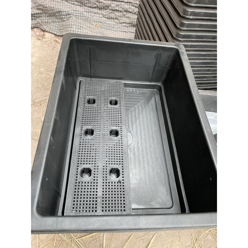 Khay Trồng Rau Thông Minh - Chậu Nhựa Trồng Rau, Trồng Hoa Kiểu Nhật KT 48x34x16 Cm