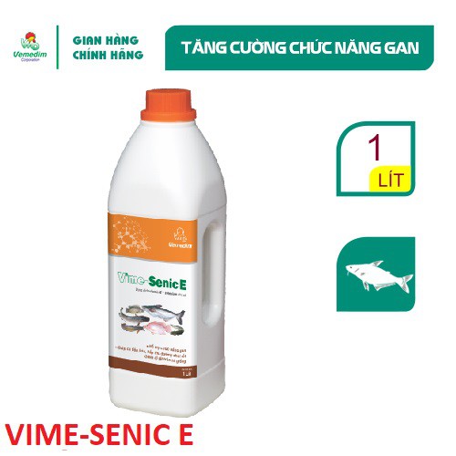 Vemedim Vime-Senic E cá, cung cấp vitamin E, selenium hỗ trợ chức năng gan và tiêu hóa tốt cho cá, chai 1lit