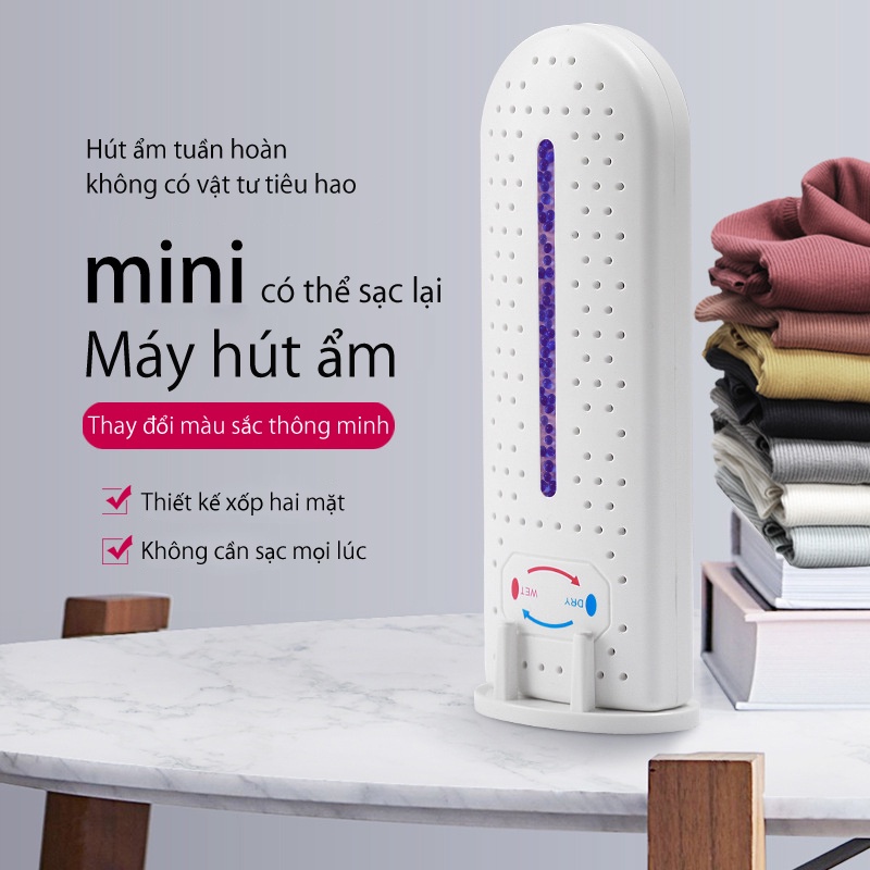 Máy hút ẩm mini phân phối tiện lợi Thay đổi màu sắc thông minh