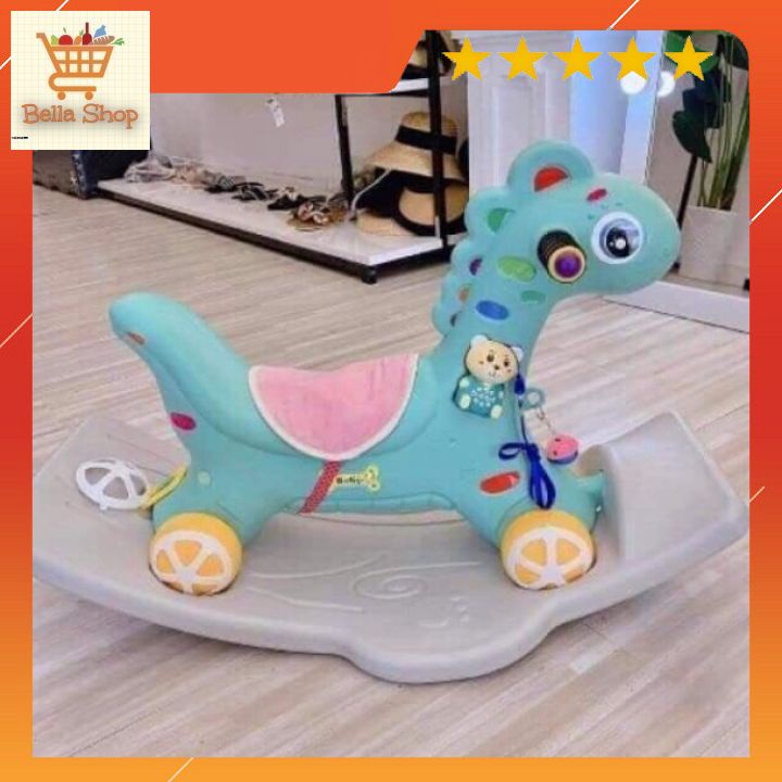 Ngựa Bập Bênh Cho Bé Kết Hợp Xe Chòi Chân 2 Trong 1