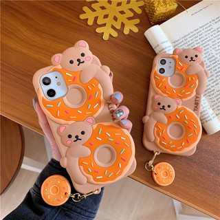 Silicone phone case for iphone 11 11 pro max 6s plus 7 8 plus xr x xs max 12 12 pro max mini lx donut soft iphone case