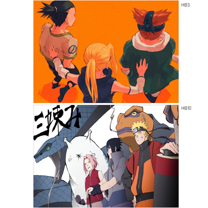 Tranh Vải Bạt Treo Tường In Hình Anime Naruto Sasuke Không Khung Trang Trí Nhà Cửa