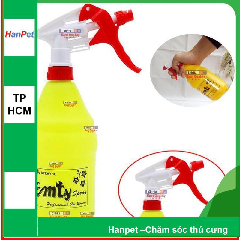 Hanpet.GV- Bình phun sương bằng nhựa cao cấp (Bình 1 lít )- Bình bơm tay / Bình tưới cây cảnh, bình xịt phun sương,