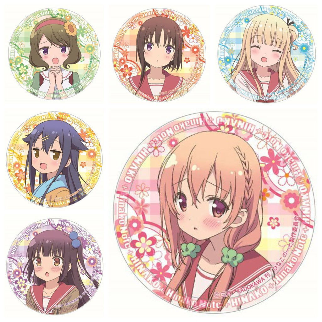 Combo 6 huy hiệu cài áo IN HÌNH Hinako Note Cô nàng Hinako anime chibi dễ thương tiện lợi