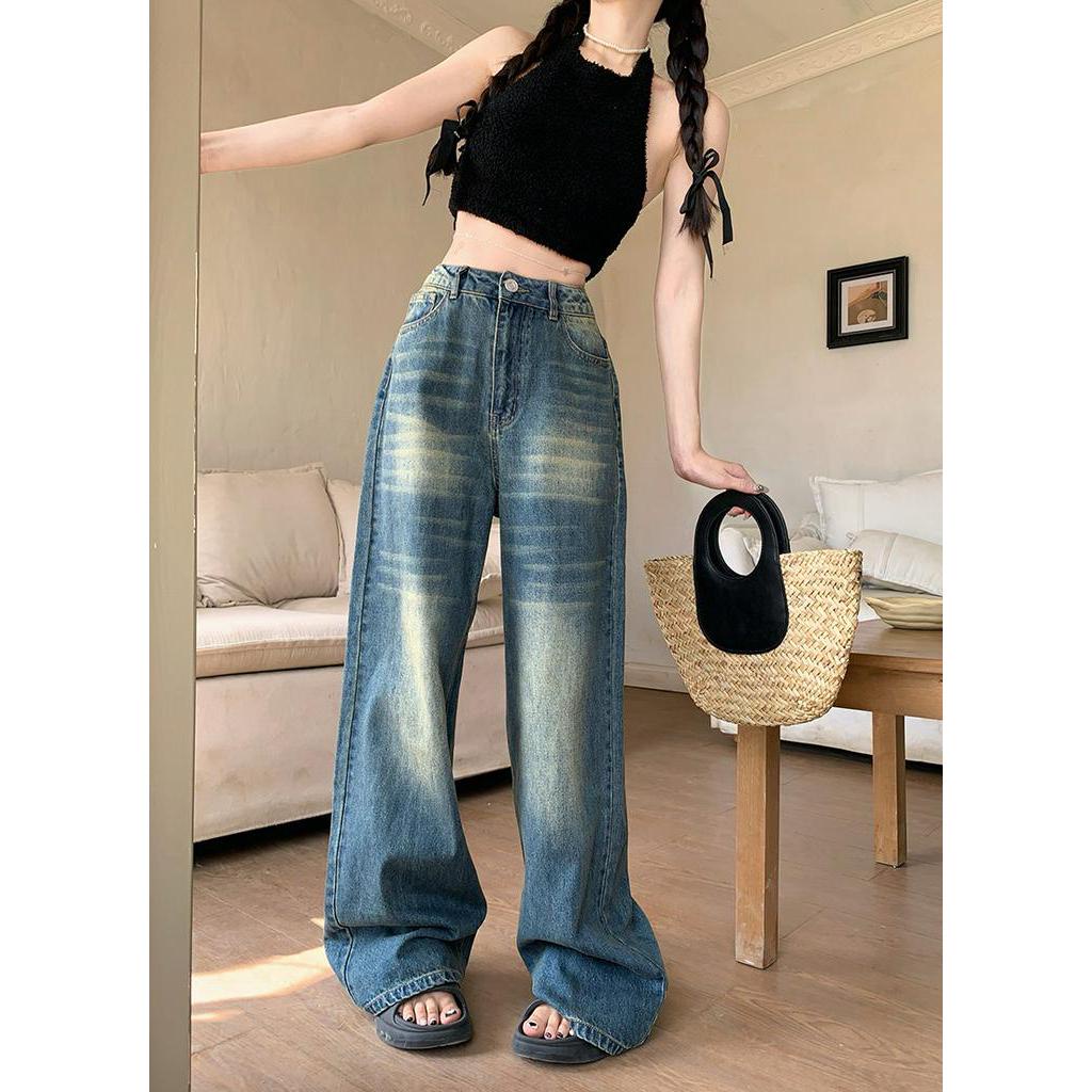 Quần Jean Ống Rộng Phong Cách Hoài Cổ Kiểu Mới 62730