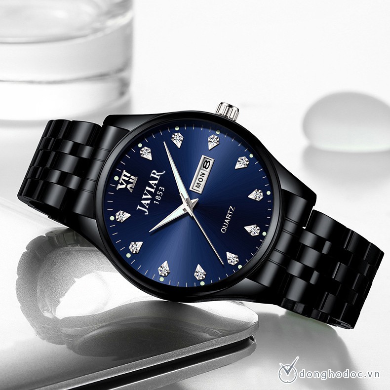 Đồng Hồ Nam JAVIAR Nhật Bản 2 Lịch Cao Cấp - Dây Thép Không Ghỉ | BigBuy360 - bigbuy360.vn