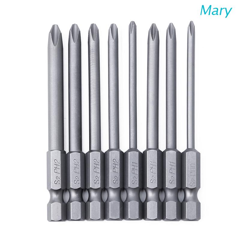 Set 8 Tua Vít Nam Châm Đầu Chéo Bằng Hợp Kim Thép Dài 75mm 6.35mm Chuyên Dụng