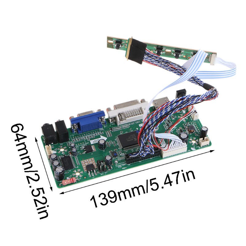 folღ VGA HDMI DVI LCD Controller Driver Board for 1600x900 17.3 Inch LP173WD1 LP173WD1 -TLA1 TLN4 WLED LVDS Panel DIY Repair
