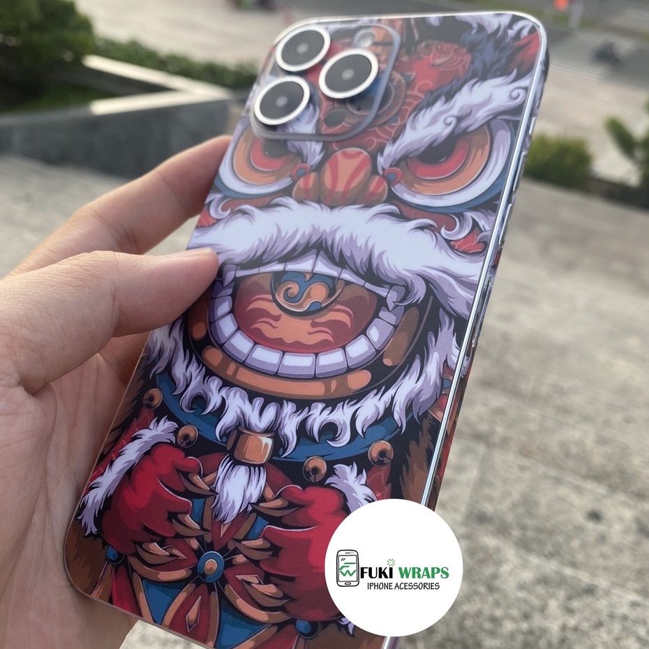 Tấm dán Skin Mặt Sau Kì Lân FULL VIỀN Dành Cho 14prm, 13prm , 12prm , 11prm , x , xsm , ip11 , ip12 , ip13 - FukiShop